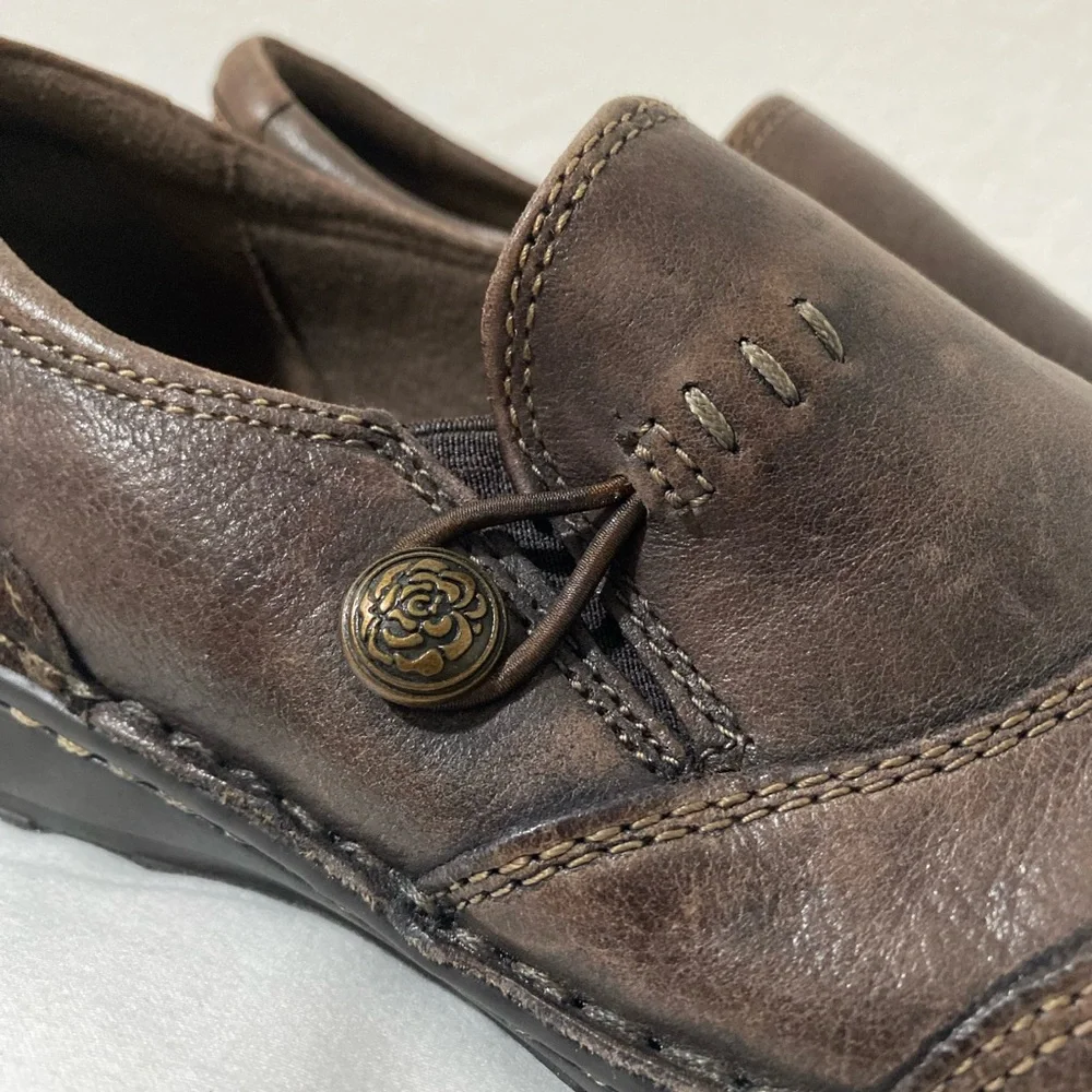 EARTH Spirit Gelron 2000 Brown Leather Losfer Slip On Women’s Shoes. Size 6